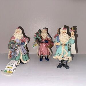 Vintage Midwest of Cannon Falls LOT of 3 Christmas Santa Figurines NWT